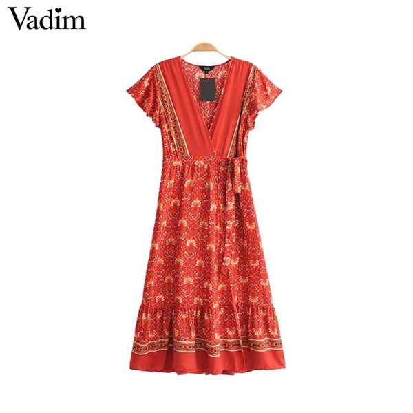 casual dresses vadim women vintage floral print wrap dress bow tie v neck short sleeve female chic maxi red retro vestidos qc189, Black;gray
casual dresses vadim women vintage floral print wrap dress bow tie v neck short sleeve female chic maxi red retro vestidos qc189, Black;gray