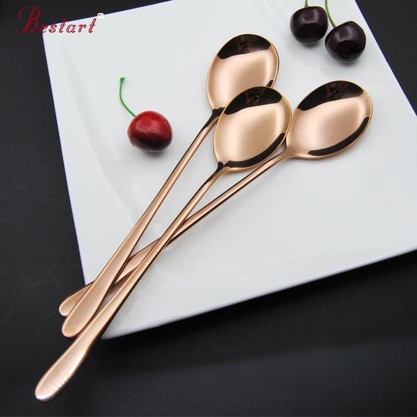 wholesale- tableware rose gold spoon long handle gold colour korea dessert spoon for ice cream coffee ing
wholesale- tableware rose gold spoon long handle gold colour korea dessert spoon for ice cream coffee ing