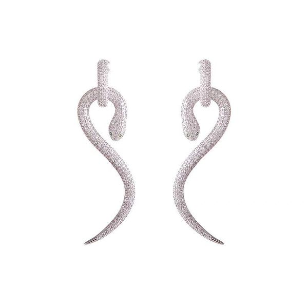 europeans and americans exaggerated personality s serpentine earrings 925 pure silver needle super-shining micro-zircon studs
europeans and americans exaggerated personality s serpentine earrings 925 pure silver needle super-shining micro-zircon studs