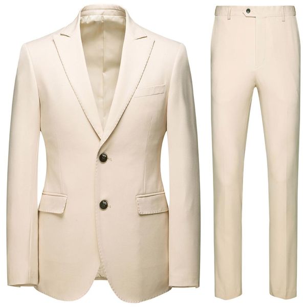 new arrival casual suit for boy 2 piece set men business suit plus size groom men suits blazer and pants beige party wear, White;black
new arrival casual suit for boy 2 piece set men business suit plus size groom men suits blazer and pants beige party wear, White;black