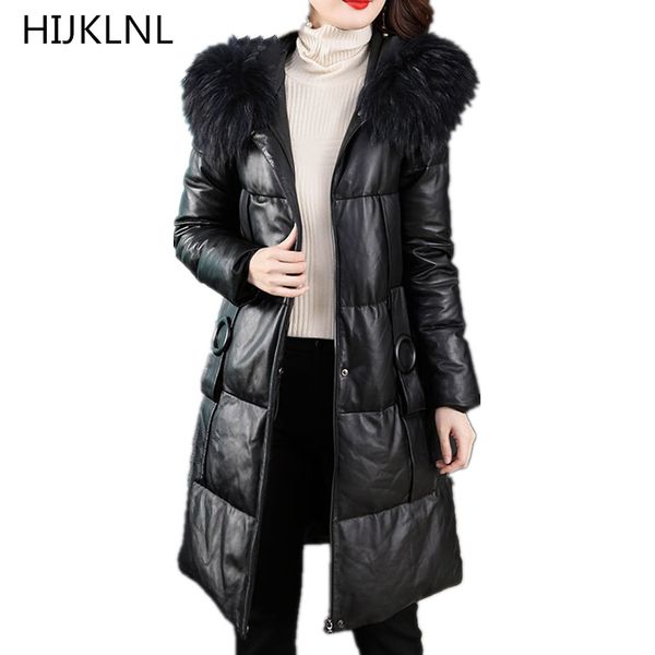 2018 new women's winter leather down jacket braided sheep long leather outer large fur collar hooded thick warm fur coat tq389, Black
2018 new women's winter leather down jacket braided sheep long leather outer large fur collar hooded thick warm fur coat tq389, Black