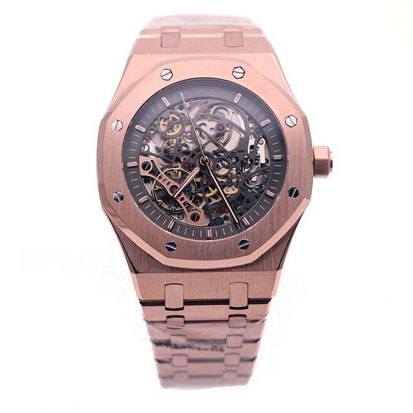 royal oak double balance wheel openworked automatic mens watch 41mm black dial outdoor rose gold watch wristwatches, Slivery;brown
royal oak double balance wheel openworked automatic mens watch 41mm black dial outdoor rose gold watch wristwatches, Slivery;brown