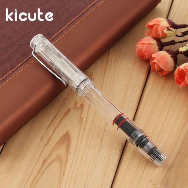 kicute 1pcs 0.38/0.5mm fine nib transparent piston fountain pen business office school stationery supplies gifts
kicute 1pcs 0.38/0.5mm fine nib transparent piston fountain pen business office school stationery supplies gifts