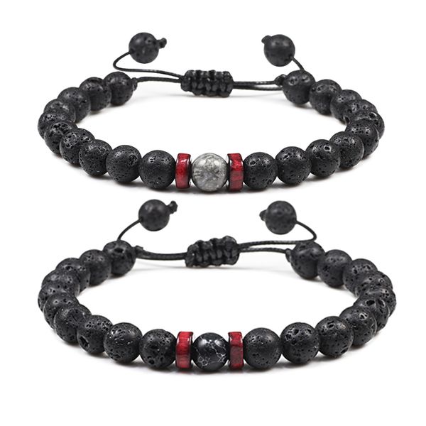 tibetan natural lava stone diffuser bracelets wood bead chakra braided bracelets bangles fashion women men jewelry gift pulseras, Black
tibetan natural lava stone diffuser bracelets wood bead chakra braided bracelets bangles fashion women men jewelry gift pulseras, Black