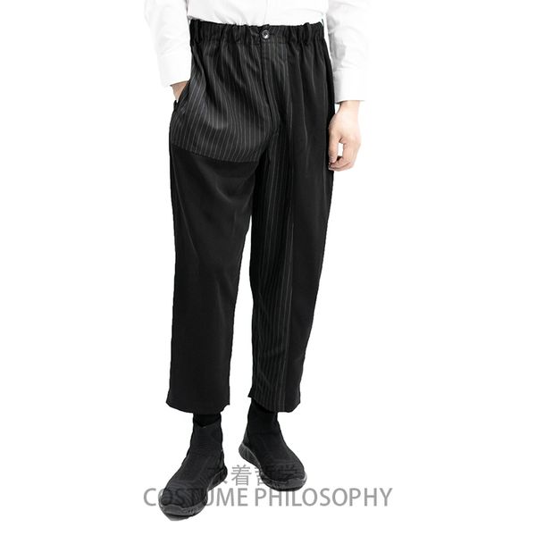 original homemade men's casual nine-minute pants 27-44 large size loose stripes patchwork catwalk clothes, Black
original homemade men's casual nine-minute pants 27-44 large size loose stripes patchwork catwalk clothes, Black