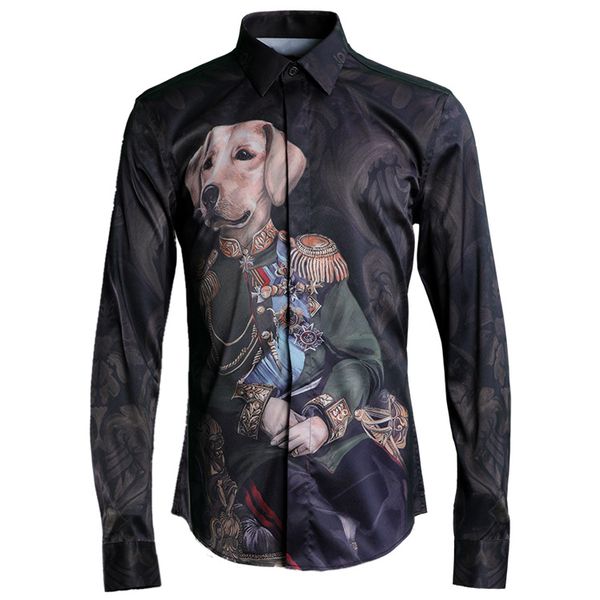 original design men shirt luxury dog printed long sleeve mens dress shirts camisa masculina mens shirts casual slim fit 3xl 4xl, White;black
original design men shirt luxury dog printed long sleeve mens dress shirts camisa masculina mens shirts casual slim fit 3xl 4xl, White;black