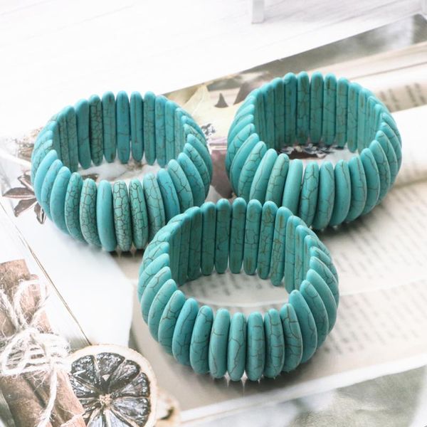 new trendy turquoises beads bracelet for women stone bangle charms ethnic jewelry elastic rope boho bracelets jewellery b253, Golden;silver
new trendy turquoises beads bracelet for women stone bangle charms ethnic jewelry elastic rope boho bracelets jewellery b253, Golden;silver