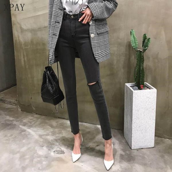 2020 korean denim jeans casual pocket skinny pencil pants streetwear holes jeans women vintage female trousers destroyed ripped, Blue
2020 korean denim jeans casual pocket skinny pencil pants streetwear holes jeans women vintage female trousers destroyed ripped, Blue
