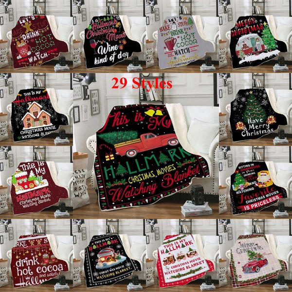 

christmas blankets 29 styles 150*200cm 3d digital printed sofa cover hallmark blanket cartoon microfiber blankets ooa7320