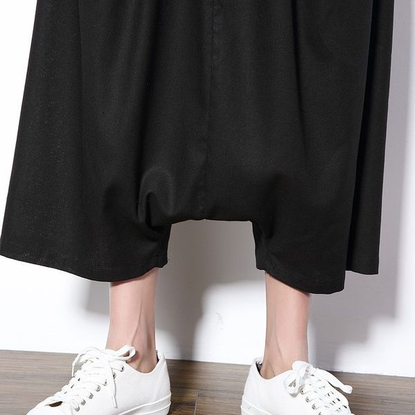 mens gothic low drop crtoch harem pants elastic waist baggy wide leg pants man casual high streetwear plus size loose trousers, Black
mens gothic low drop crtoch harem pants elastic waist baggy wide leg pants man casual high streetwear plus size loose trousers, Black