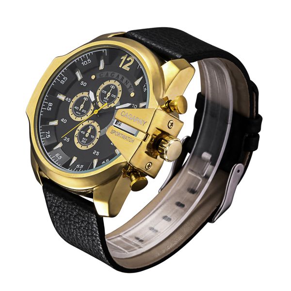 cagarny quartz watch for men cool big case mens wrist watches man waterproof golden relogio masculino, Slivery;brown
cagarny quartz watch for men cool big case mens wrist watches man waterproof golden relogio masculino, Slivery;brown