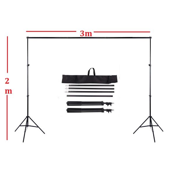 Image of Freeshipping 2X3M/6.6FTX9.8FT Adjustable Backdrop Stand Crossbar Kit Set Photography Background Support System for Muslins Backdrops