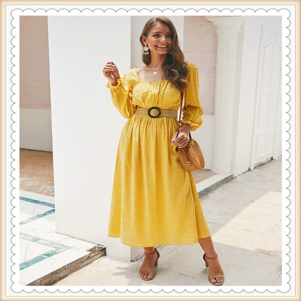 boho beach holiday flower sundress women polka dot long sleeve floral dress elegnat ladies high waist dames party club dresses, Black;gray
boho beach holiday flower sundress women polka dot long sleeve floral dress elegnat ladies high waist dames party club dresses, Black;gray