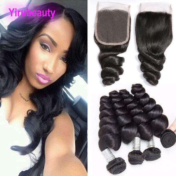 malaysian natural color loose wave human hair bundles with 4x4 lace closure 5 pieces/lot virgin hair wefts with closures baby hairs, Black;brown
malaysian natural color loose wave human hair bundles with 4x4 lace closure 5 pieces/lot virgin hair wefts with closures baby hairs, Black;brown