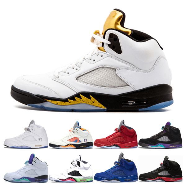 Designer 5 5s Mens Basketball Shoes Red Blue Suede Olympic Metallic Gold Grape White Cement men sports sneakers designer wings trainer shoes
Designer 5 5s Mens Basketball Shoes Red Blue Suede Olympic Metallic Gold Grape White Cement men sports sneakers designer wings trainer shoes