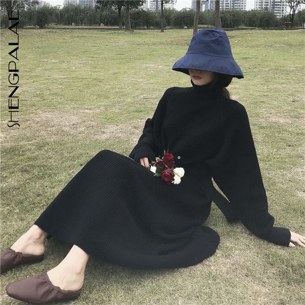 shengpalae 2019 new black knitting vestidos long sleeve korean fahsion autumn winter turtleneck dress tide fv679, Black;gray
shengpalae 2019 new black knitting vestidos long sleeve korean fahsion autumn winter turtleneck dress tide fv679, Black;gray