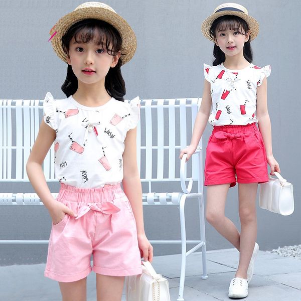 girls sets лето 2019 новые шорты с короткими рукавами футболки костюм большой детей с коротким рукавом 3-12 лет детская одежда, White
girls sets лето 2019 новые шорты с короткими рукавами футболки костюм большой детей с коротким рукавом 3-12 лет детская одежда, White