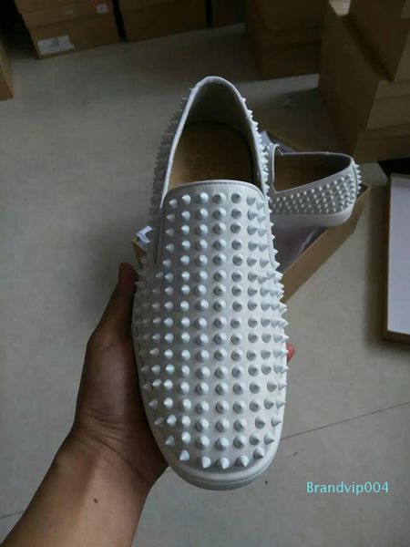 design white genuine leather white spike shoes for men and women size 35-46 red bottom flats men sneakers size 35-46, Black
design white genuine leather white spike shoes for men and women size 35-46 red bottom flats men sneakers size 35-46, Black