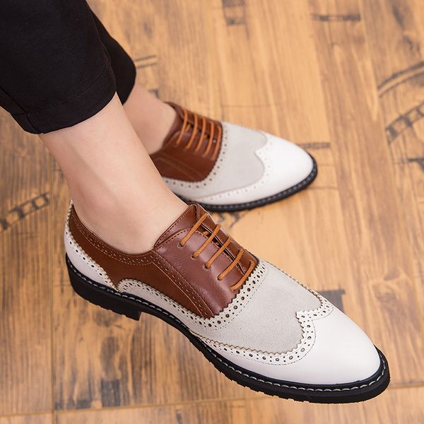 fashion leather shoes brogue men dress business shoe pointed oxfords shoes for men lace up designer luxury formal a4, Black
fashion leather shoes brogue men dress business shoe pointed oxfords shoes for men lace up designer luxury formal a4, Black