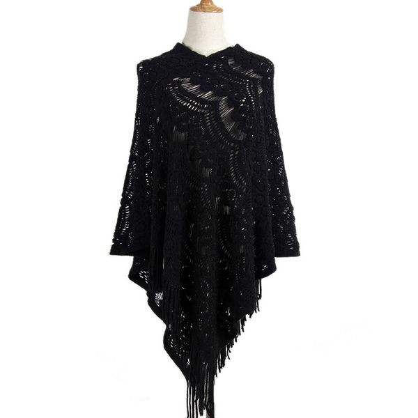 woman cloak european style christmas sweater hollow out autumn sweater red white elegant lady pullover, Black
woman cloak european style christmas sweater hollow out autumn sweater red white elegant lady pullover, Black