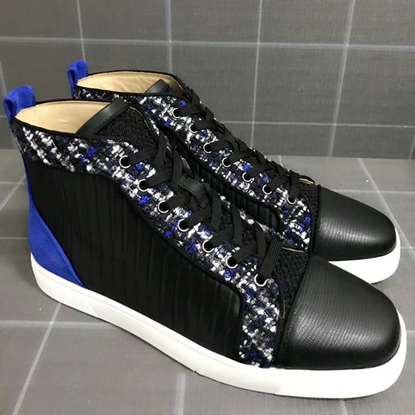 high cut sneakers leisure lace up black net leather spikes sports red bottoms men shoes blue heel casual flat loafers
high cut sneakers leisure lace up black net leather spikes sports red bottoms men shoes blue heel casual flat loafers