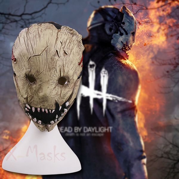 

dead by daylight mask ghost face cosplay costume latex masks dulex cosplay halloween prop mask for prank scary horror larp