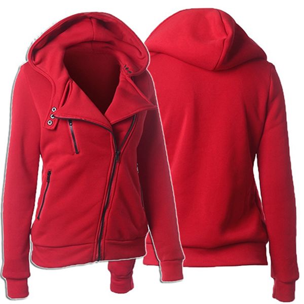 women's casual zippered asymmetrical front side pockets hoodie coat outerwear, Black
women's casual zippered asymmetrical front side pockets hoodie coat outerwear, Black