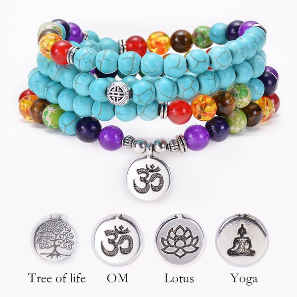 meetvii men women round turquoises multilayer beaded wrap bracelet seven chakras yoga om life tree lotus pendant bracelet, Black
meetvii men women round turquoises multilayer beaded wrap bracelet seven chakras yoga om life tree lotus pendant bracelet, Black