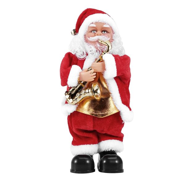 

luda creative christmas electric drumming santa claus singing dancing doll toy new year gift for children toy navidad xmas decor