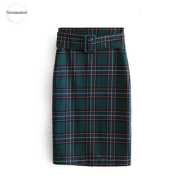 fashion women green plaid skirt vintage elegant ladies skirt belt with mujer mid calf skirts 6a77, Black
fashion women green plaid skirt vintage elegant ladies skirt belt with mujer mid calf skirts 6a77, Black