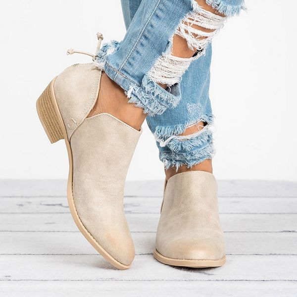 2019 autumn ankle women boots square heel slip on women female high heels single shoes pointed toe casual ladies, Black
2019 autumn ankle women boots square heel slip on women female high heels single shoes pointed toe casual ladies, Black
