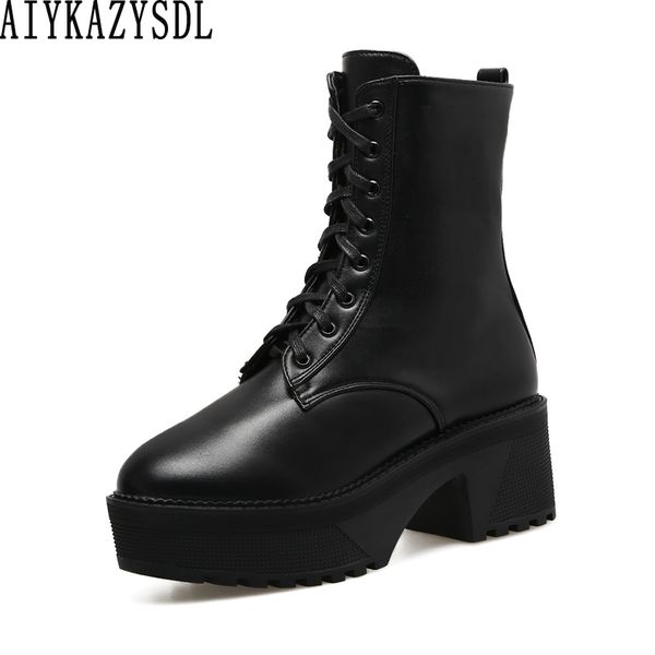 aiykazysdl 2018 women ankle boots cross strap lace up knight boots platform shoes block thick high heels bootie preppy style, Black
aiykazysdl 2018 women ankle boots cross strap lace up knight boots platform shoes block thick high heels bootie preppy style, Black