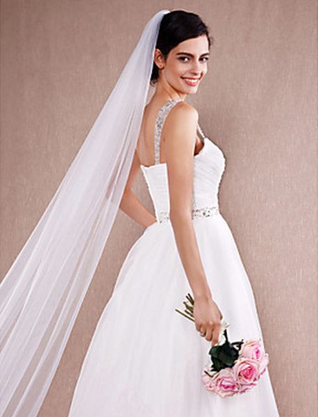 nice-looking one-layer cut edge chapel length white ivory wedding veil fashional lace applique meidingqianna brand bridal veil, Black
nice-looking one-layer cut edge chapel length white ivory wedding veil fashional lace applique meidingqianna brand bridal veil, Black