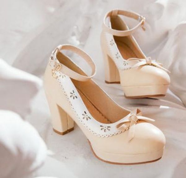 2019 women's shoes in spring and autumn with new style high heel coarse heel round head bowknot waterproof table@5046, Black
2019 women's shoes in spring and autumn with new style high heel coarse heel round head bowknot waterproof table@5046, Black