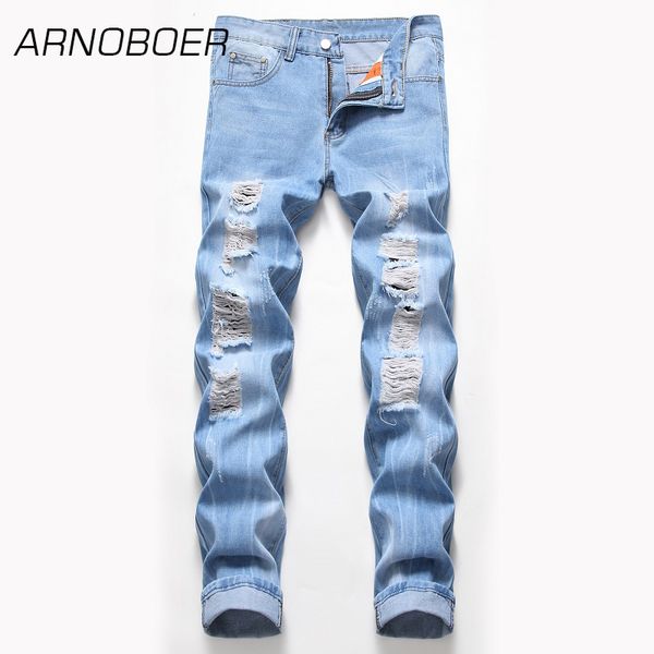 ripped jeans for men hip hop jeans men slim fit straight denim pants brand denim trousers classic 2019, Blue
ripped jeans for men hip hop jeans men slim fit straight denim pants brand denim trousers classic 2019, Blue