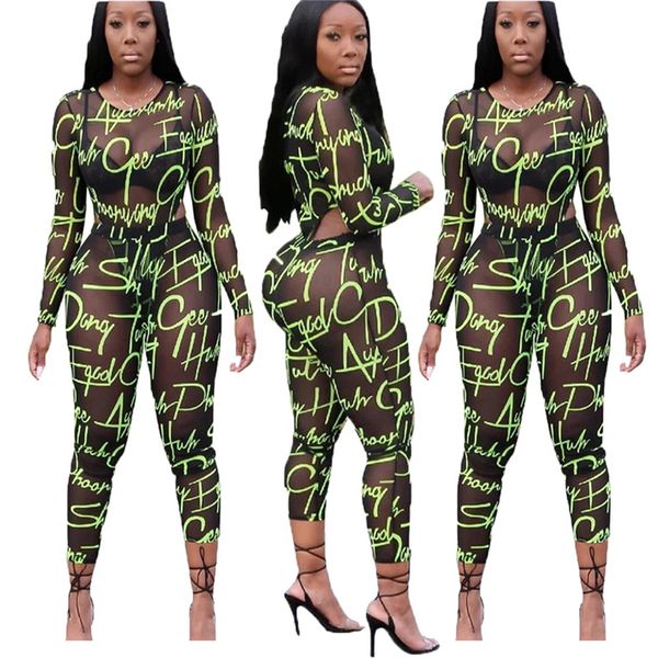 two piece set womens outfits long sleeve mesh letter bodycon women fashion clothing bodysuit 2 piece clubwear, White
two piece set womens outfits long sleeve mesh letter bodycon women fashion clothing bodysuit 2 piece clubwear, White