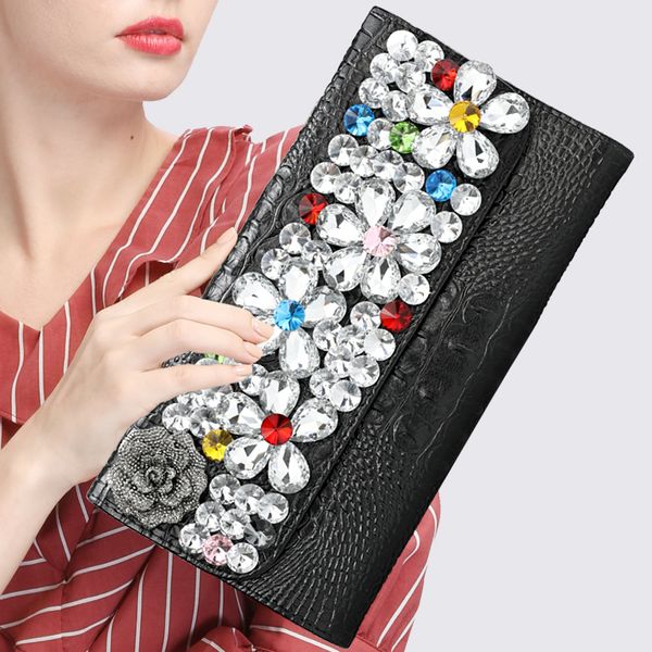 cowhide leather clutch bags crocodile pattern handbag women diamond shoulder cross-body bag bolsas wristlet party purse
cowhide leather clutch bags crocodile pattern handbag women diamond shoulder cross-body bag bolsas wristlet party purse