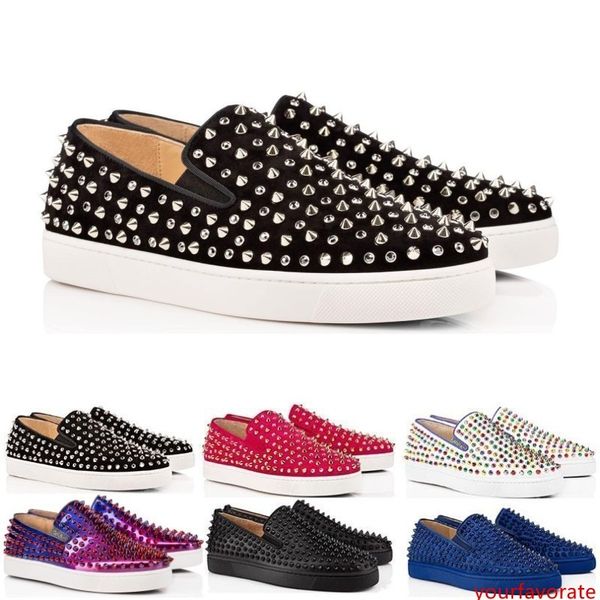 wholesale designer luxury fashion brand studded spikes flats shoes for men women black glitter party lovers casual sneakers
wholesale designer luxury fashion brand studded spikes flats shoes for men women black glitter party lovers casual sneakers