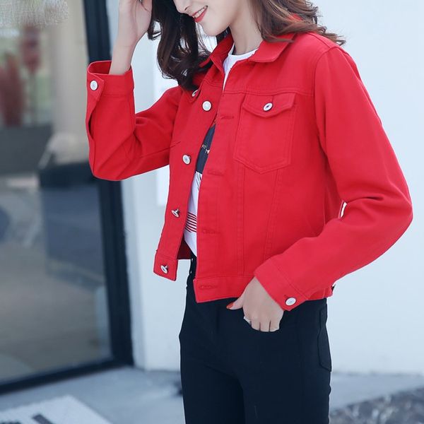 fall fahion women casual short jeans coats candy color slim denim jacket button turn-down long sleeve jacket, Black;brown
fall fahion women casual short jeans coats candy color slim denim jacket button turn-down long sleeve jacket, Black;brown