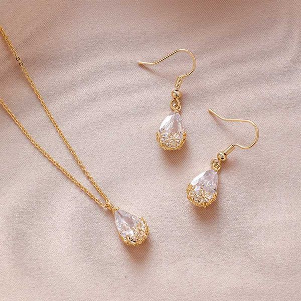 japan and korea fashion retro drop zircon pendant necklace and personality shiny hollow flower hook earrings for women, Silver
japan and korea fashion retro drop zircon pendant necklace and personality shiny hollow flower hook earrings for women, Silver