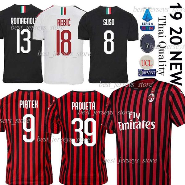 Thai AC milan 19 20 soccer jersey 2019 2020 PIATEK football shirt PAQUETA THEO SUSO REBIC ROMAGNOL La palla di calcio inglese
Thai AC milan 19 20 soccer jersey 2019 2020 PIATEK football shirt PAQUETA THEO SUSO REBIC ROMAGNOL La palla di calcio inglese