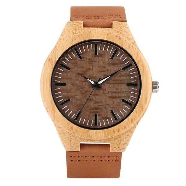 bamboo wood watch men casual leather band wristwatches man brown color dial sport men's watches timepieces male clock gifts, Slivery;brown
bamboo wood watch men casual leather band wristwatches man brown color dial sport men's watches timepieces male clock gifts, Slivery;brown
