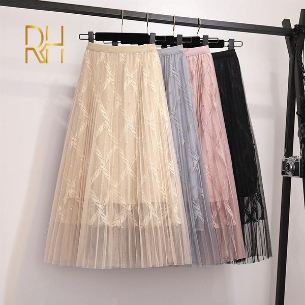 fashion mesh women skirt elegant spring summer a line pearl high waist preppy chic female party tulle midi pleated skirt rh, Black
fashion mesh women skirt elegant spring summer a line pearl high waist preppy chic female party tulle midi pleated skirt rh, Black