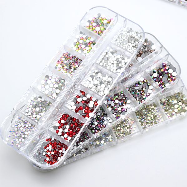 1 box multi size glass nail rhinestones mixed colors ab crystal strass 3d charm gems for diy manicure nail art decorations, Silver;gold
1 box multi size glass nail rhinestones mixed colors ab crystal strass 3d charm gems for diy manicure nail art decorations, Silver;gold