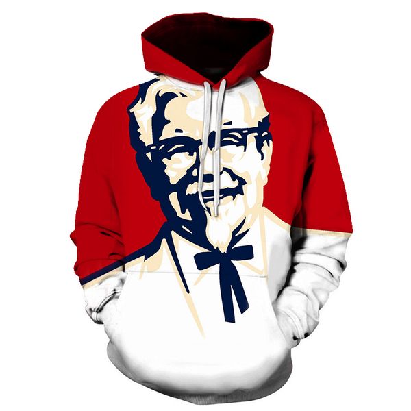 fashionable design kfc grandfather print 3d hoodie men hip hop streetwear long-sleeved pullover sweatshirt sportswear hoodies, Black
fashionable design kfc grandfather print 3d hoodie men hip hop streetwear long-sleeved pullover sweatshirt sportswear hoodies, Black