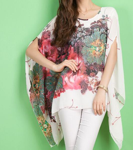 Blusas Feminino New Summer Casual Fashion Floral Women Ladies Sexy Batwing Sleeve Loose Chiffon Floral Printed Blouse Tops
Blusas Feminino New Summer Casual Fashion Floral Women Ladies Sexy Batwing Sleeve Loose Chiffon Floral Printed Blouse Tops