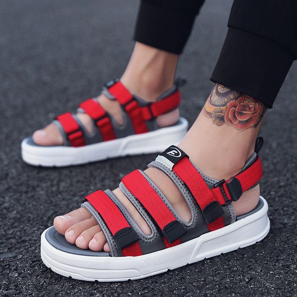summer new men's fashion sandals thick bottom breathable beach shoes men's large size trend sandals hook & loop, Black
summer new men's fashion sandals thick bottom breathable beach shoes men's large size trend sandals hook & loop, Black