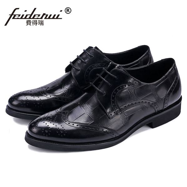 fashion man formal dress carved brogue shoes genuine leather alligator handmade wedding party men's wingtip footwear ss310, Black
fashion man formal dress carved brogue shoes genuine leather alligator handmade wedding party men's wingtip footwear ss310, Black