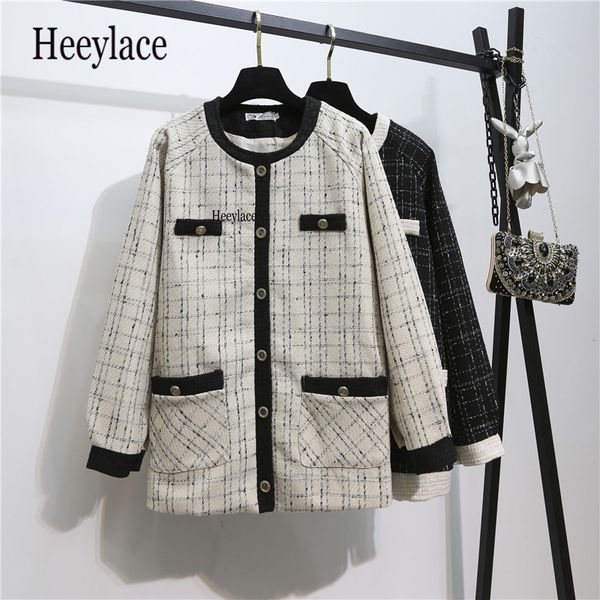 tweed jacket coat women 2019 new autumn winter brand design plaid long sleeve o-neck single-breasted woolen outwear, Black
tweed jacket coat women 2019 new autumn winter brand design plaid long sleeve o-neck single-breasted woolen outwear, Black