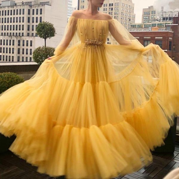 off shoulder puff sleeve evening dresses 2020 handmade beading crystals formal dress yewen, White;black
off shoulder puff sleeve evening dresses 2020 handmade beading crystals formal dress yewen, White;black